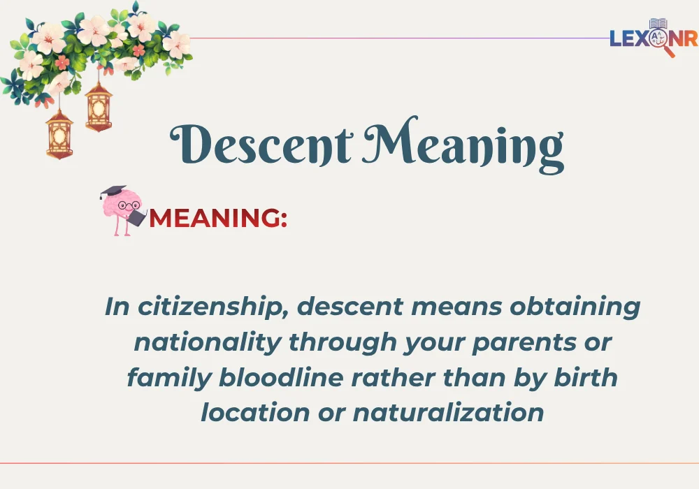 Descent meaning in citizenship