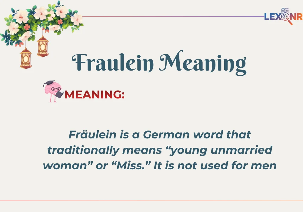 Fräulein meaning for men