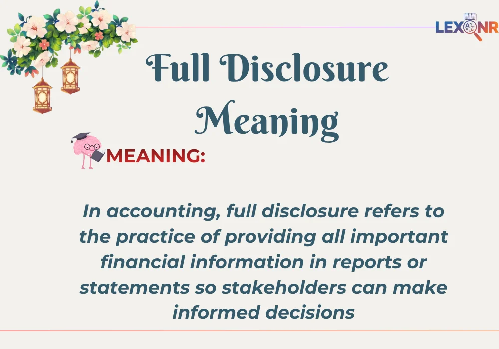 Full disclosure meaning in accounting