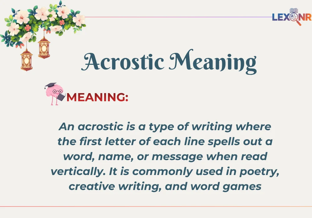 What Does Acrostic Mean