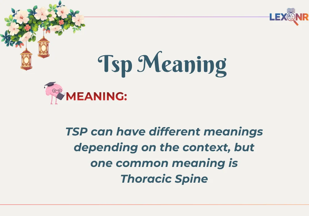 What Does Tsp Mean in Slang