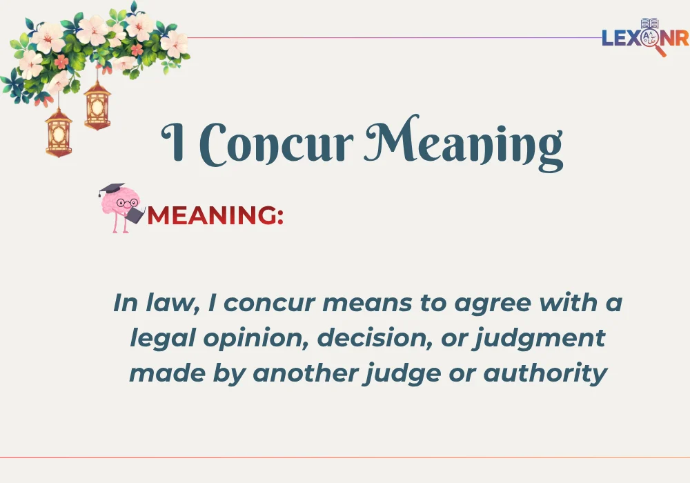 I concur meaning in law
