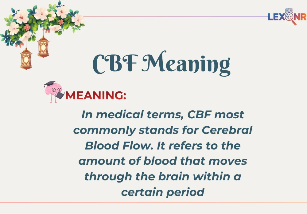 Cbf meaning medical