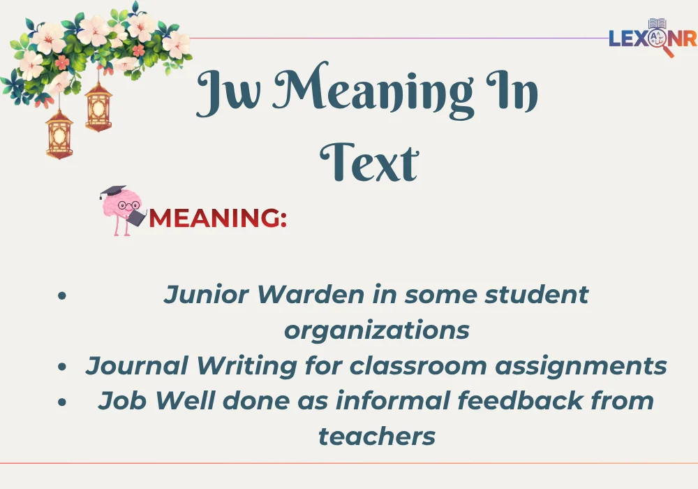 Jw meaning in school