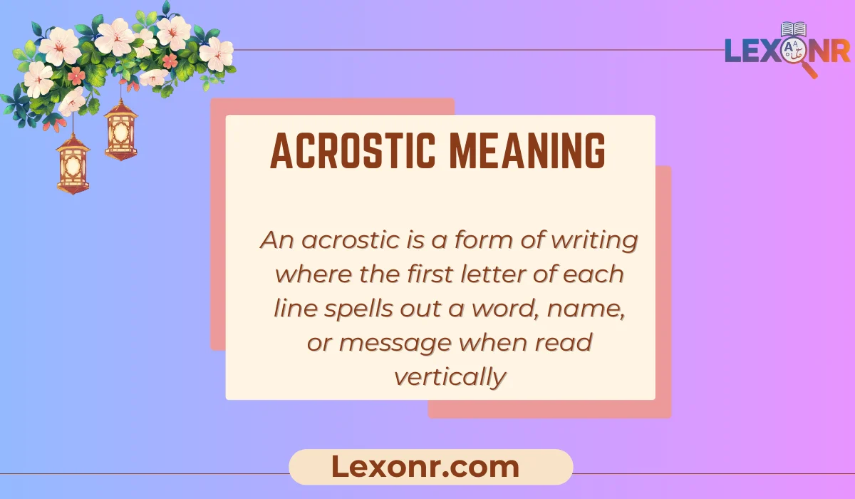 Acrostic Meaning