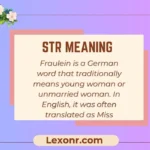 Fraulein Meaning