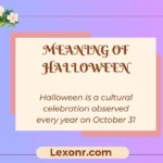 Meaning Of Halloween