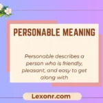 Personable Meaning