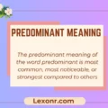 Predominant Meaning