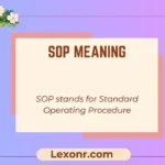 Sop Meaning