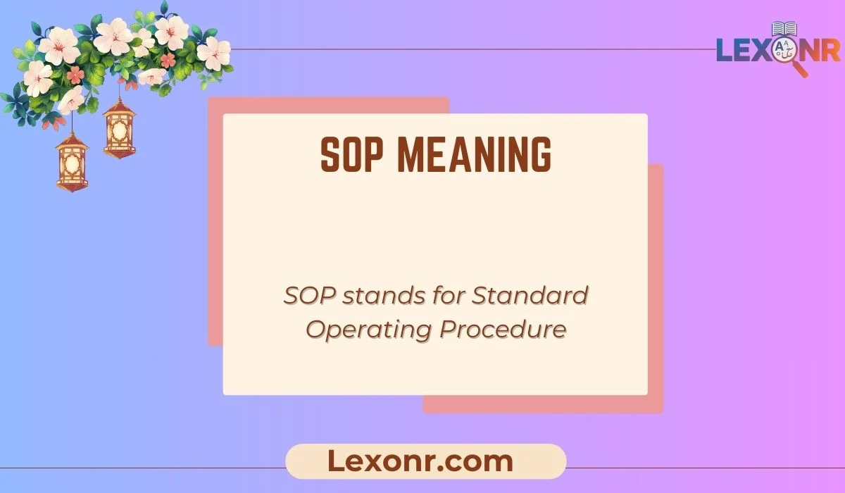 Sop Meaning