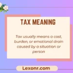 Tax Meaning