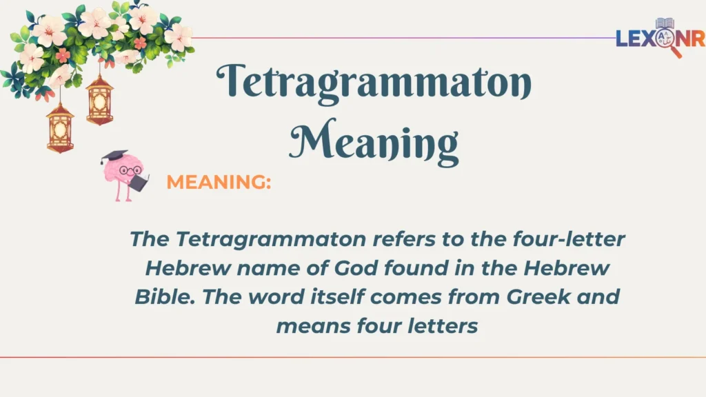 Tetragrammaton Meaning