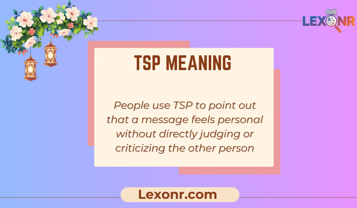 Tsp Meaning