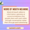 Word Of Mouth Meaning