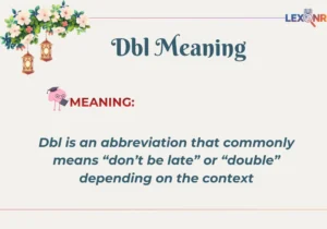 Dbl Meaning