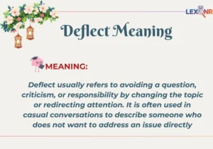 Deflect Meaning