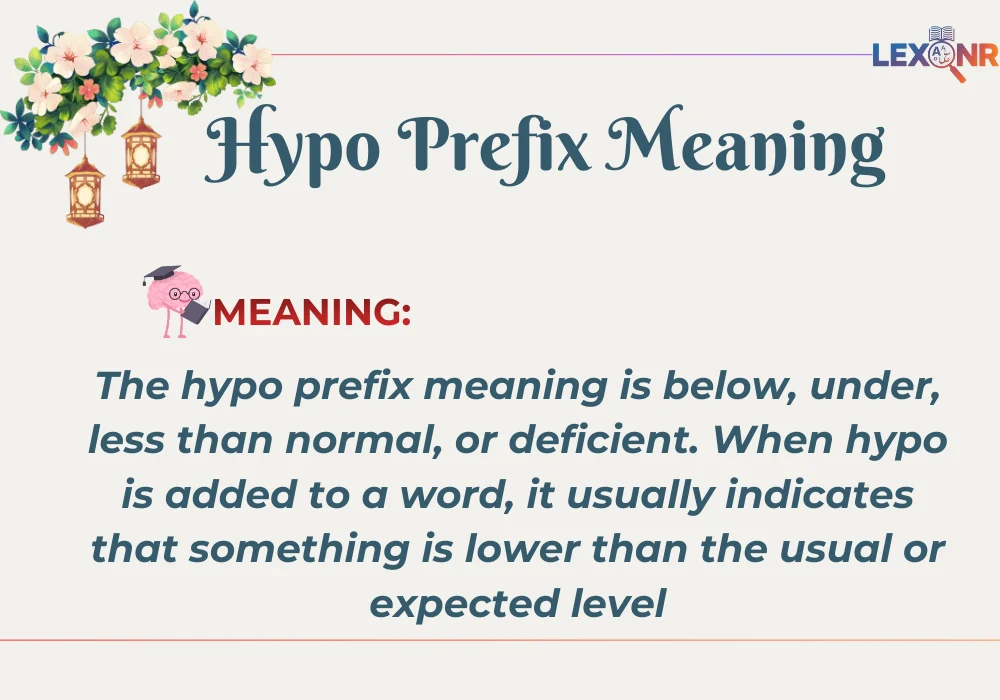 Hypo Prefix Meaning