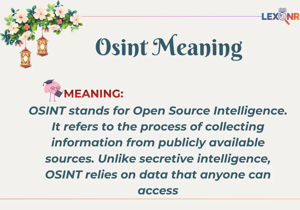 Osint Meaning