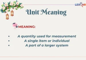 Unit Meaning