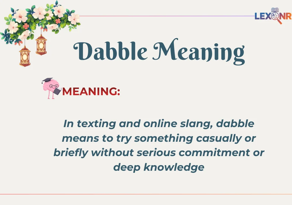 Dabble Meaning