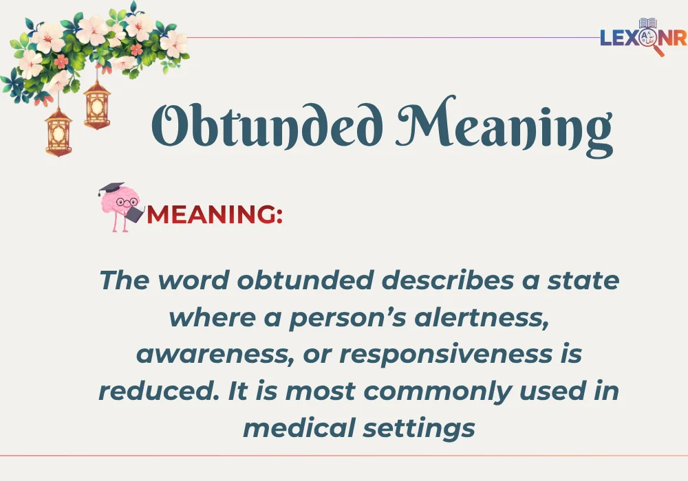 Obtunded Meaning