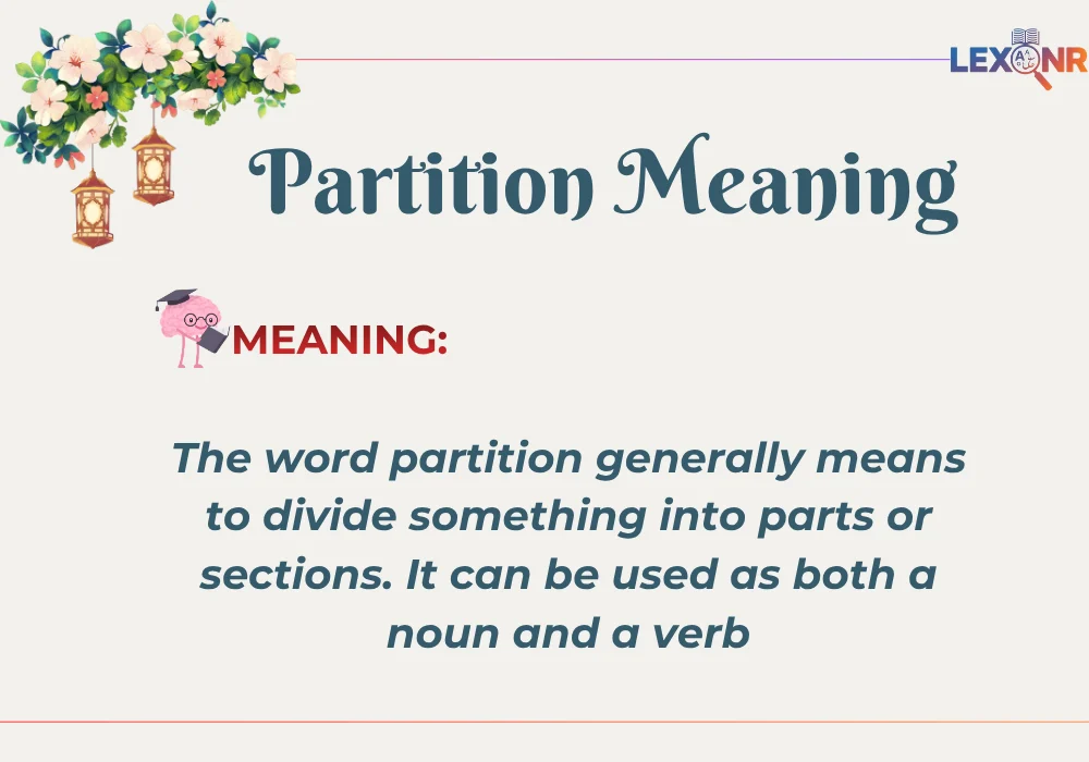 Partition Meaning