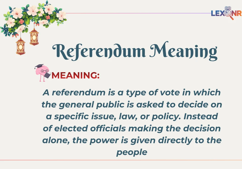 Referendum Meaning