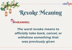 Revoke Meaning