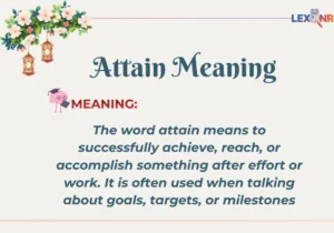 Attain Meaning