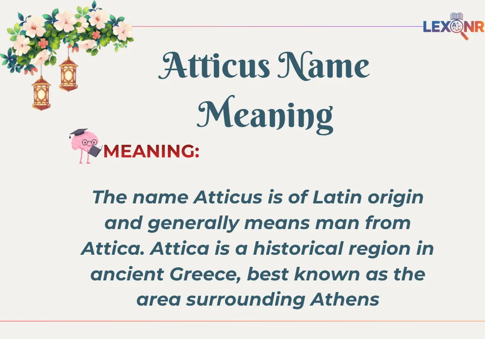 Atticus Name Meaning