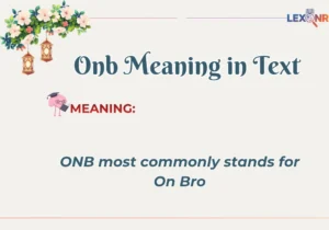 Onb Meaning in Text
