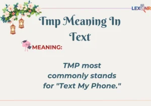 Tmp Meaning In Text